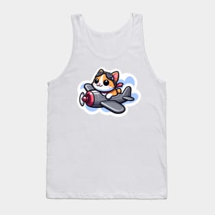 kitty on a plane Tank Top